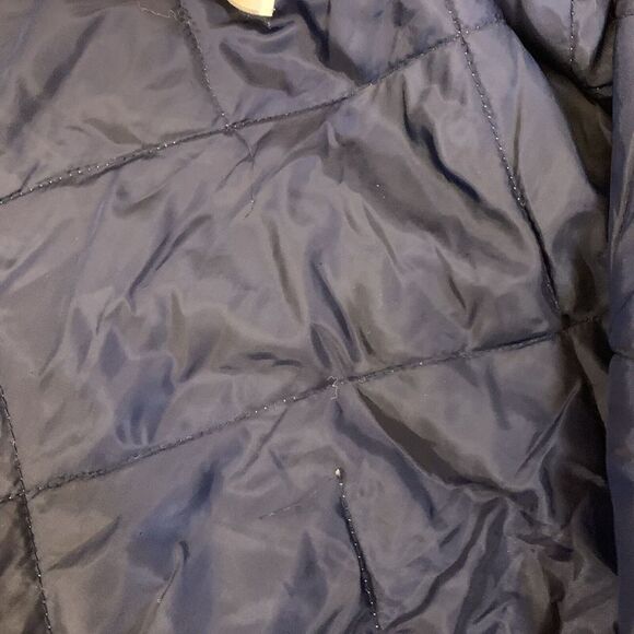 Vintage Dallas Cowboys NFL Jacket Big Logo Starter Gray White Blue *broken zip - Picture 8 of 13